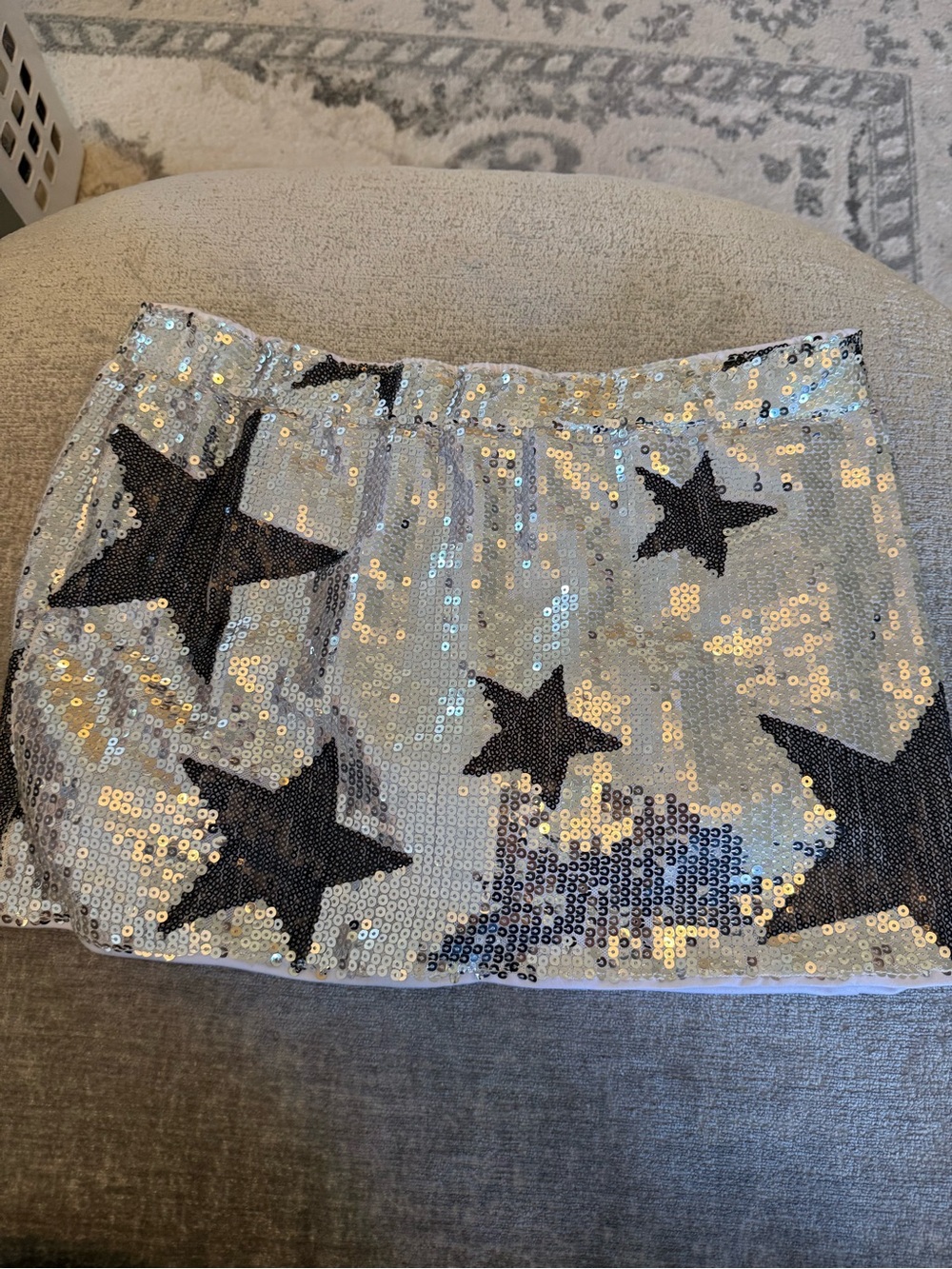Silver Sequin Star Mini Skirt Festival Taylor Swift Eras Inspired